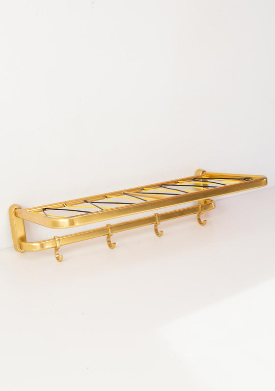perchero de pared metal dorado vintage