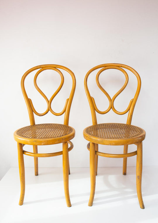 pareja sillas antiguas amarillas josias eissler und sohne yellow chairs