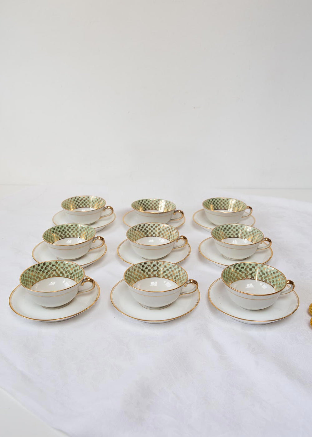 Juego de té porcelana Limoges con estrellas para 9 c. 1940/50 (18 PIEZAS)