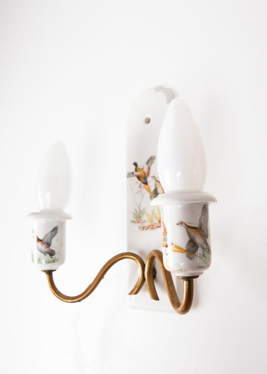 Antiguos apliques franceses Porcelaine de Paris c. 1900 (X UNIDAD. UNO DISPONIBLE)