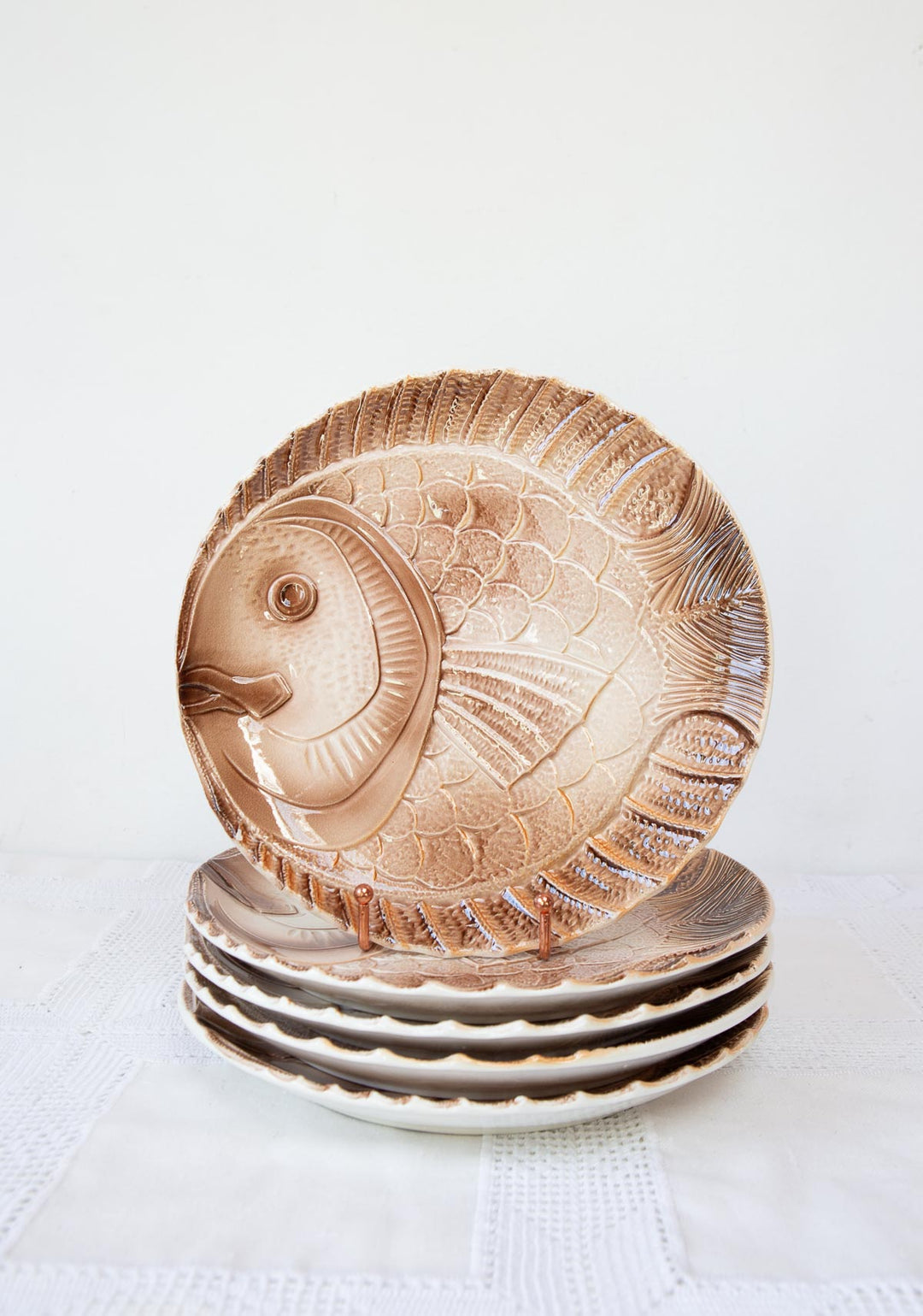 Conjunto para pescado fuente y 5 platos Sarreguemines (6 PIEZAS)