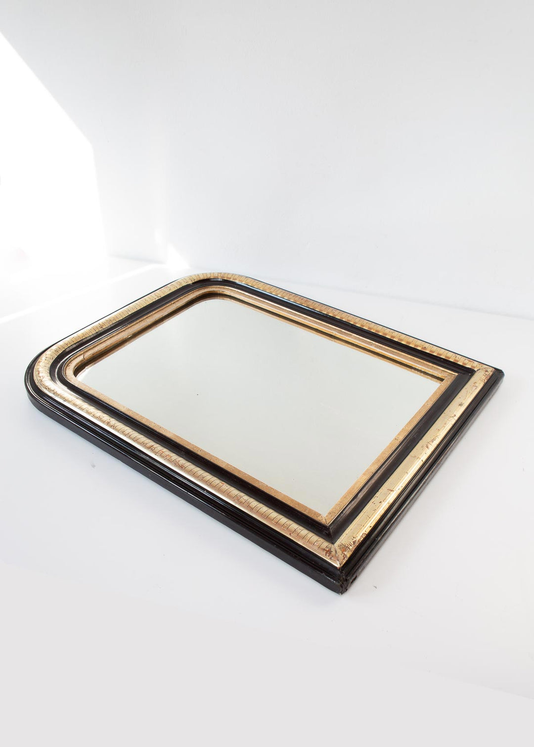 espejo antiguo louis philippe negro y dorado antique french mirror