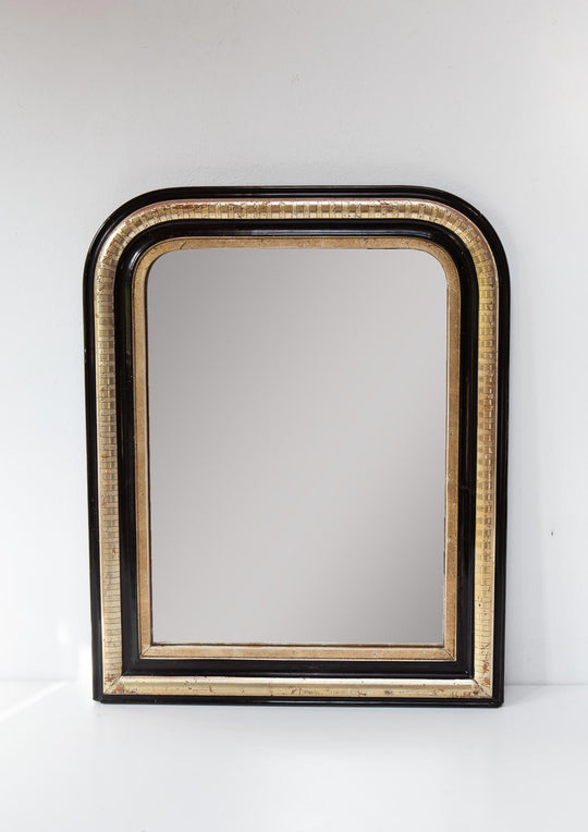 espejo antiguo louis philippe negro y dorado antique french mirror