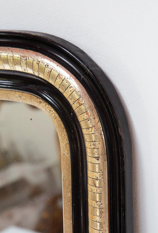 espejo antiguo louis philippe negro y dorado antique french mirror