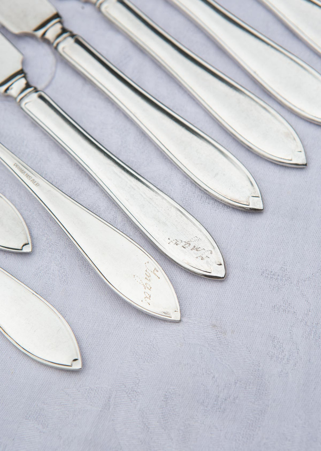 Cubiertos para 12 suecos metal baño plata "INGA" c. 1960s (24 PIEZAS)