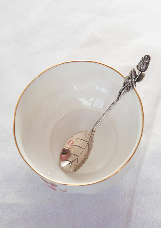 Cucharilla de plata sueca hoja  (11 cm)