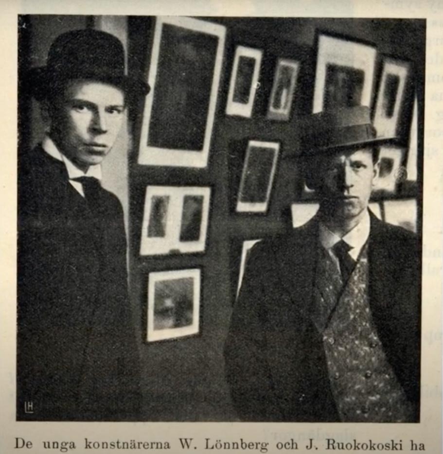 Paisaje finlandés, óleo sobre tabla, Jalmari Ruokokoski (1886-1936) c. 1920s