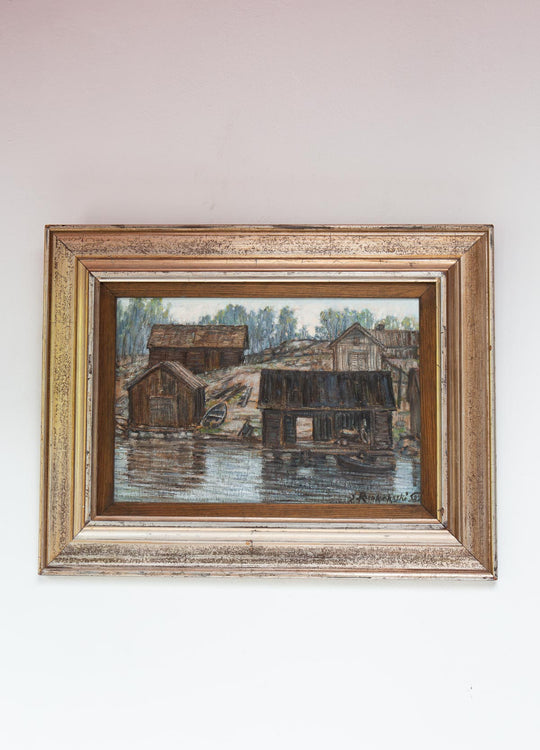 Paisaje finlandés, óleo sobre tabla, Jalmari Ruokokoski (1886-1936) c. 1920s