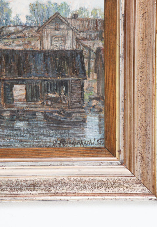 Paisaje finlandés, óleo sobre tabla, Jalmari Ruokokoski (1886-1936) c. 1920s