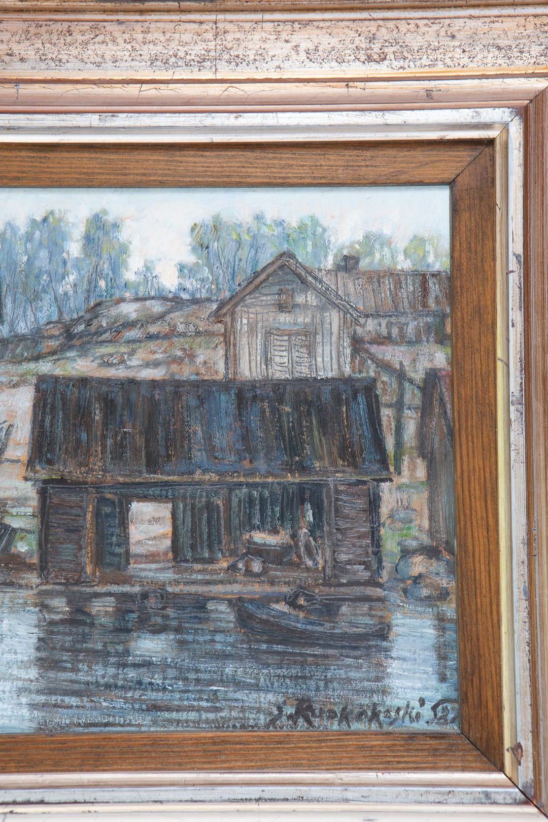 Paisaje finlandés, óleo sobre tabla, Jalmari Ruokokoski (1886-1936) c. 1920s