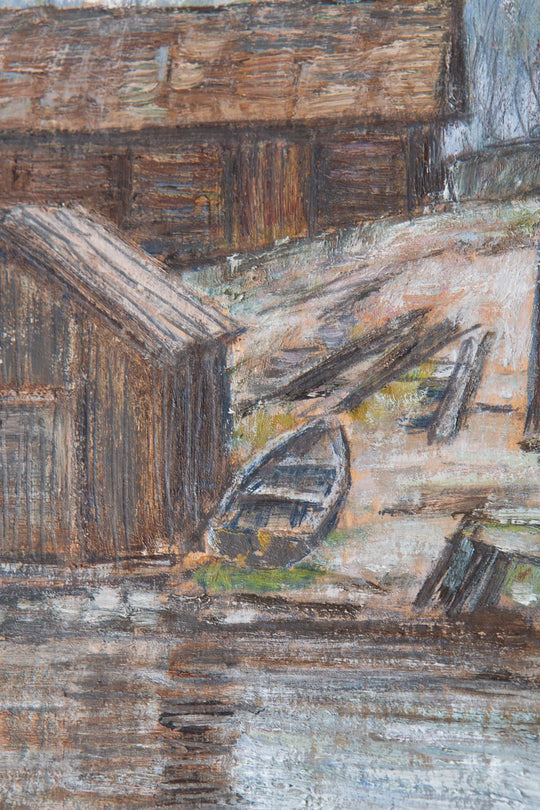 Paisaje finlandés, óleo sobre tabla, Jalmari Ruokokoski (1886-1936) c. 1920s