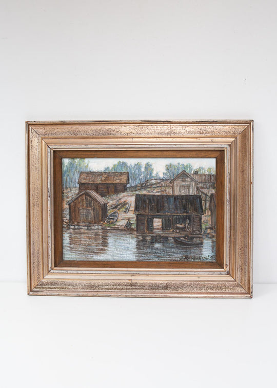 Paisaje finlandés, óleo sobre tabla, Jalmari Ruokokoski (1886-1936) c. 1920s