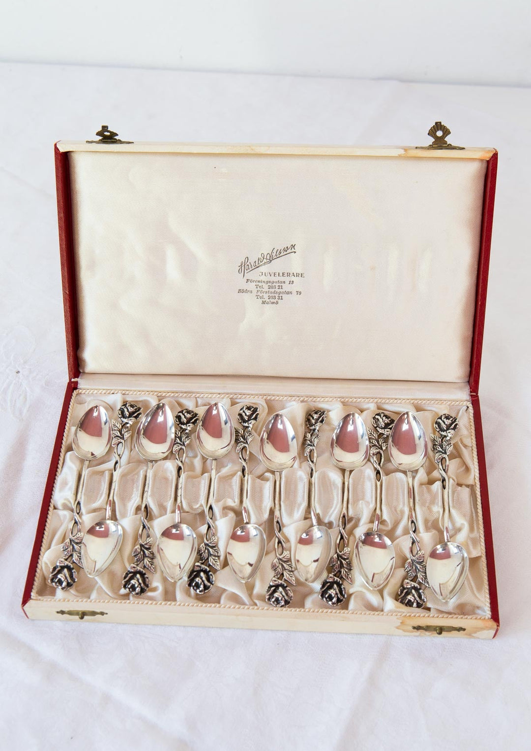 JUEGO CUCHARILLAS PLATA SUECA ANTIGUAS