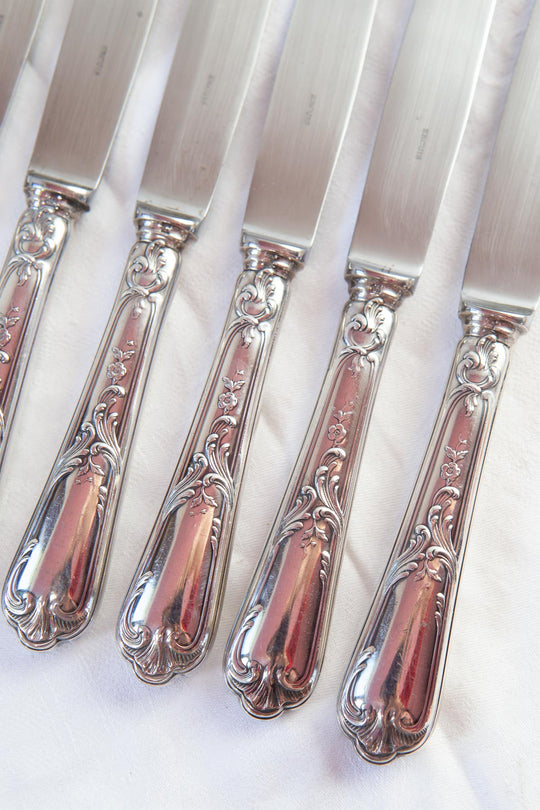 juego antiguos cuchillos mesa franceses ercuis knives