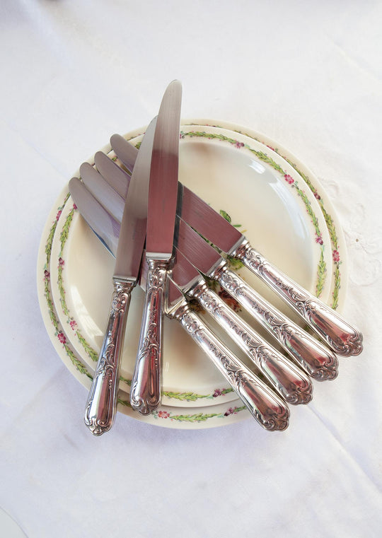 juego antiguos cuchillos mesa franceses ercuis knives