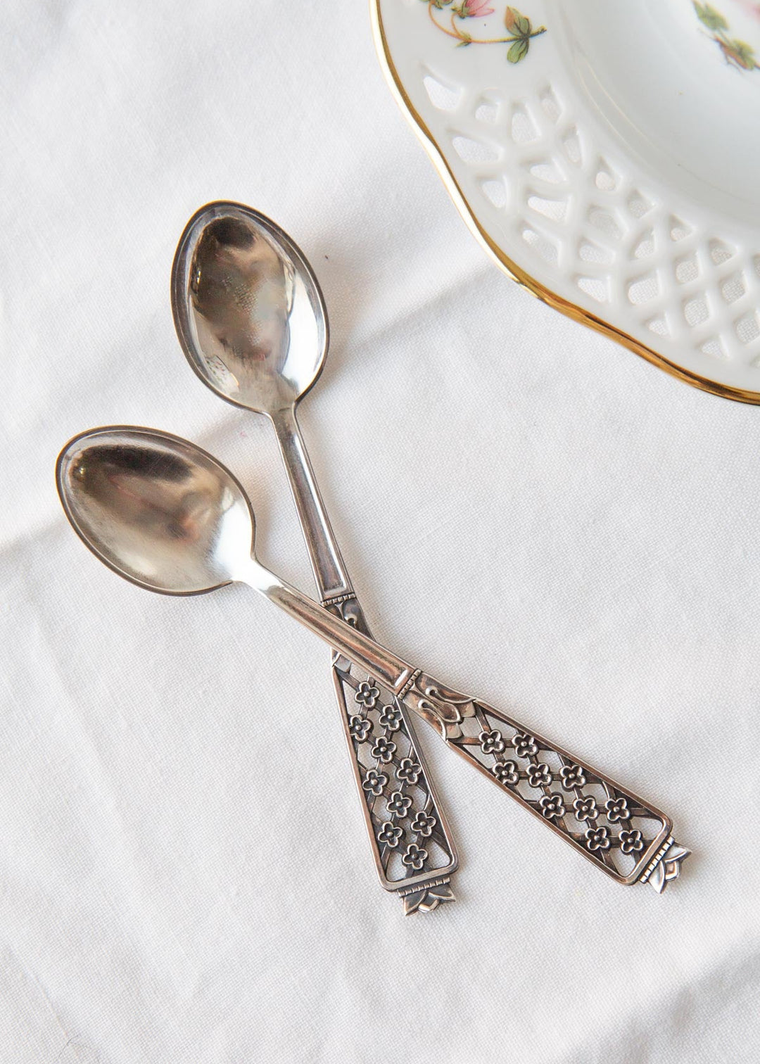 cucharillas de plata sueca café 1963