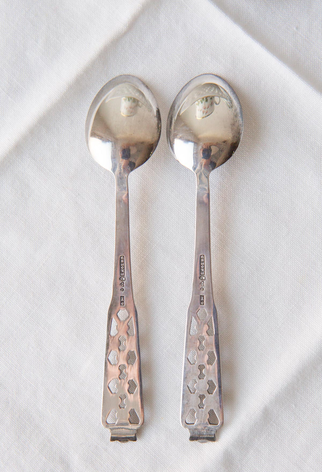 cucharillas de plata sueca café 1963