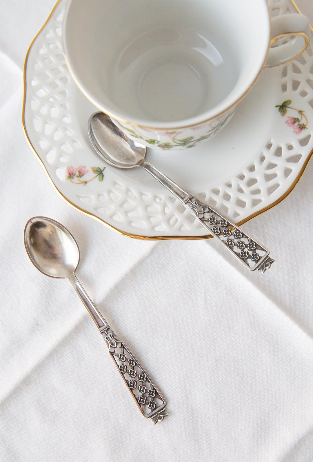 cucharillas de plata sueca café 1963