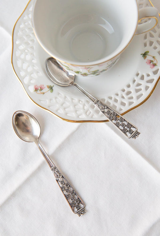 cucharillas de plata sueca café 1963