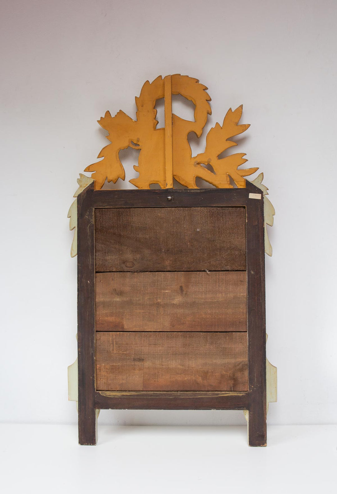espejo frances con copete madera dorada louis xvi estilo