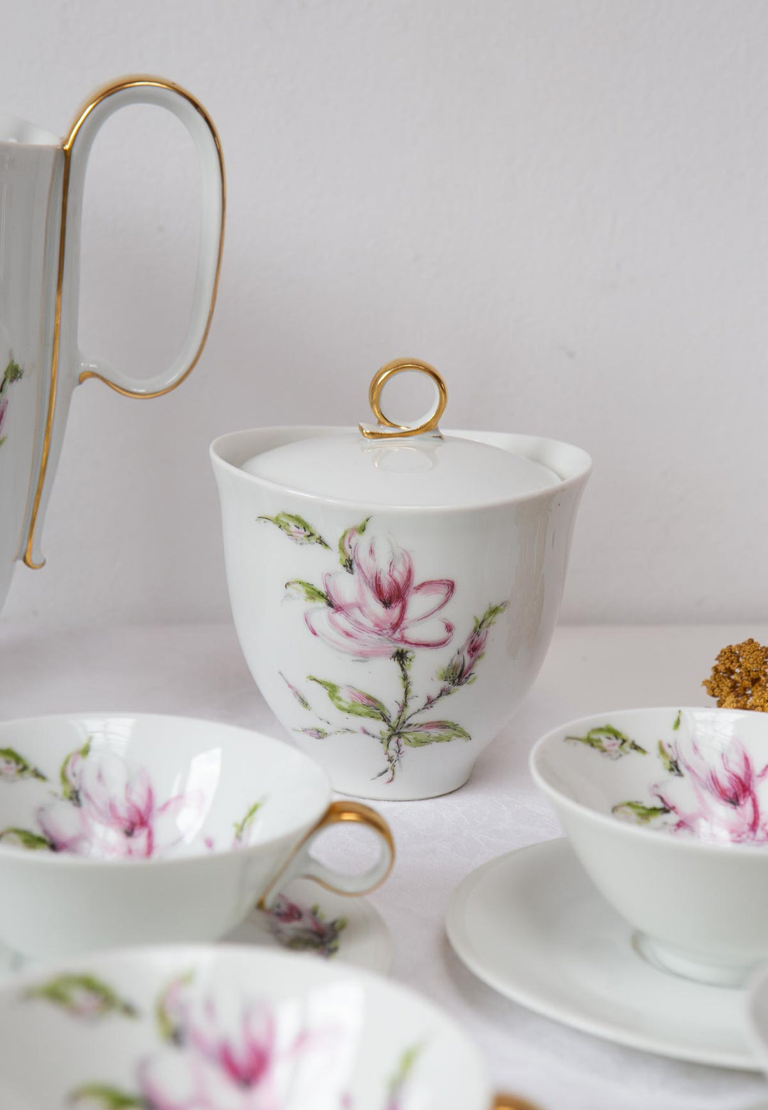 Juego café o té porcelana Limoges flores para 12 (27 PIEZAS)