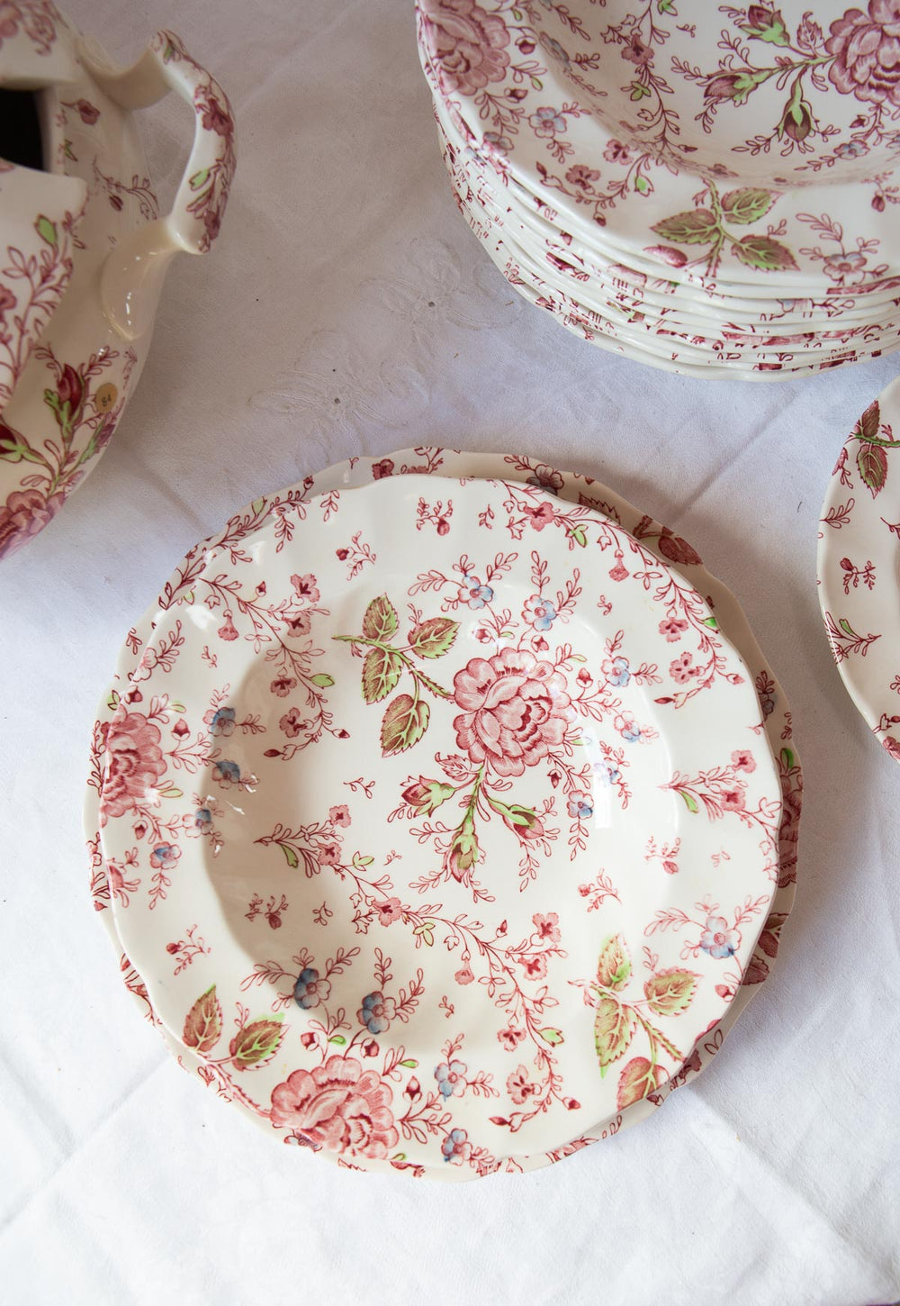 vajilla rose chintz johson brothers
