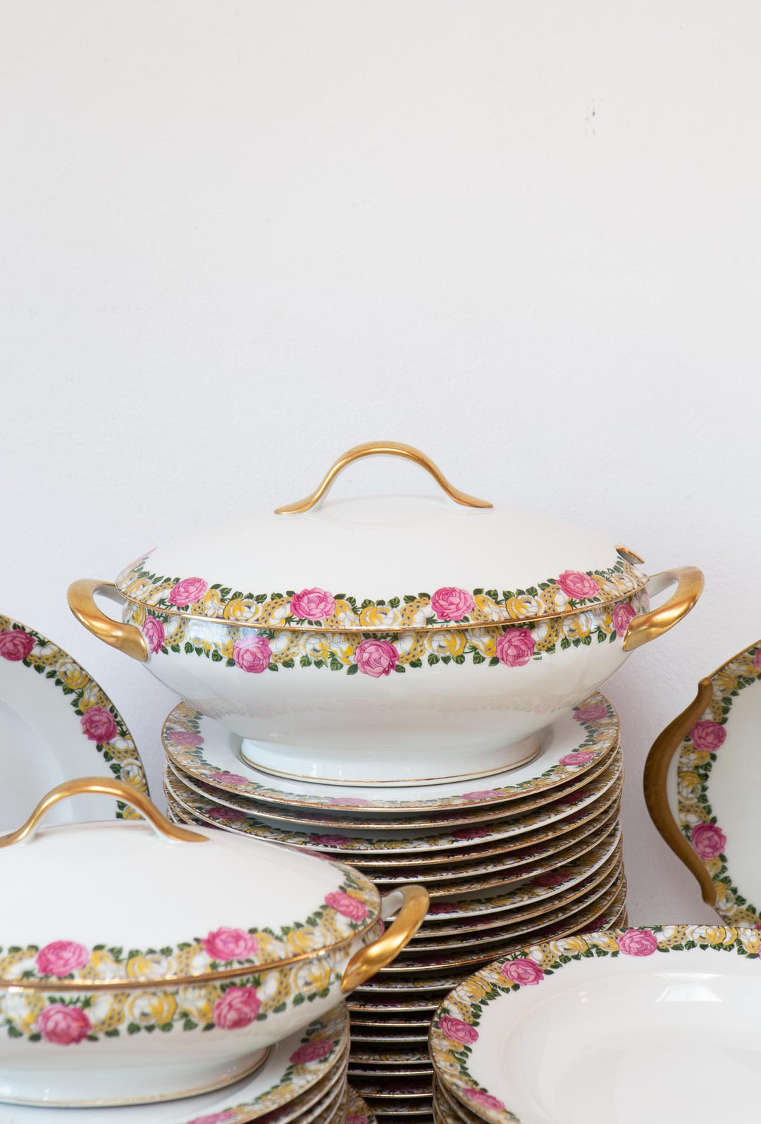 vajilla porcelana antigua flores raynaud french dinner service