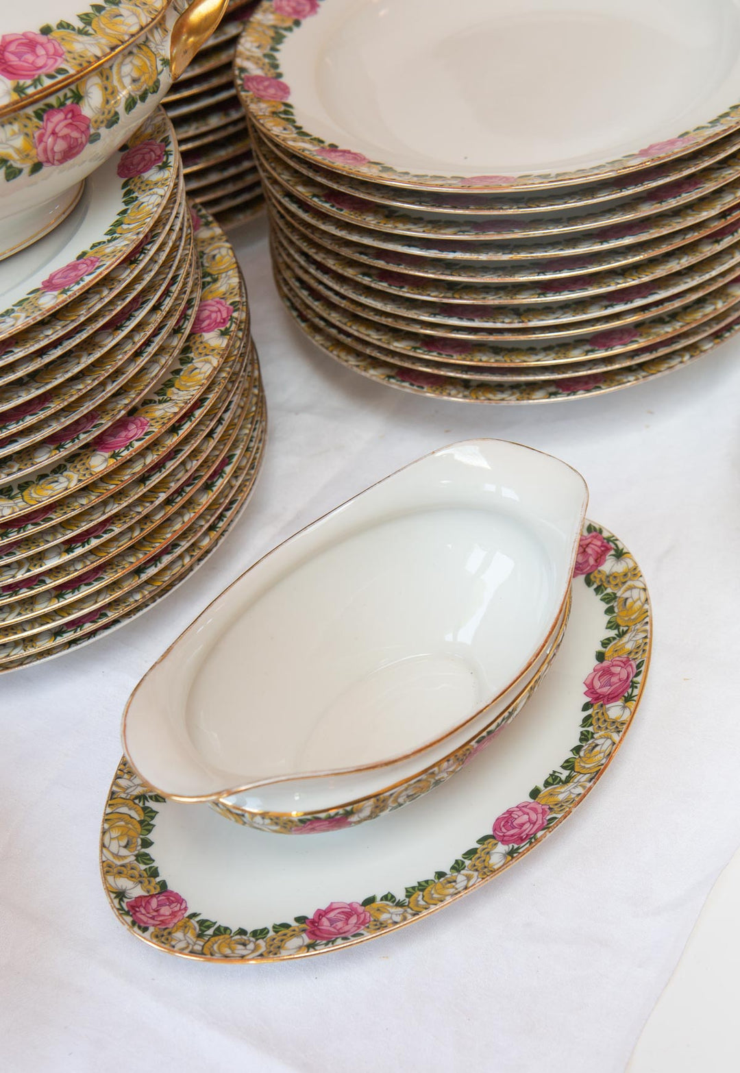 vajilla porcelana antigua flores raynaud french dinner service