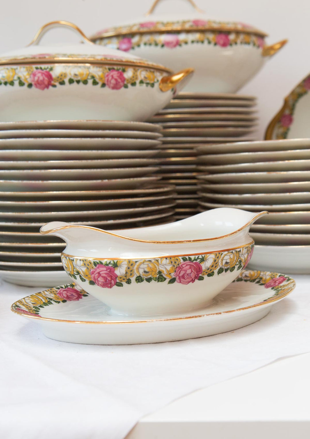 vajilla porcelana antigua flores raynaud french dinner service