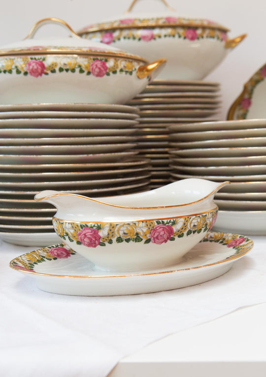 vajilla porcelana antigua flores raynaud french dinner service