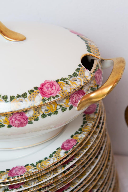 vajilla porcelana antigua flores raynaud french dinner service