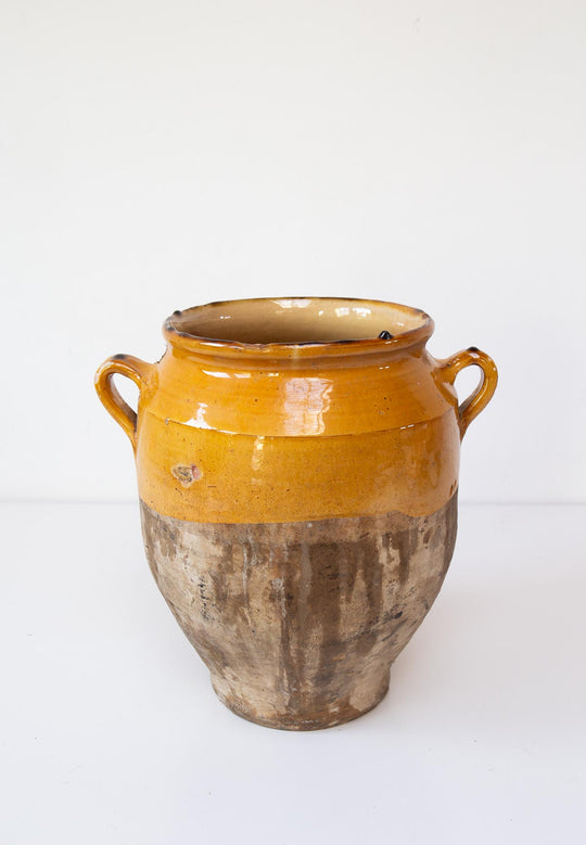 antigua vasija barro francesa pot a confit 