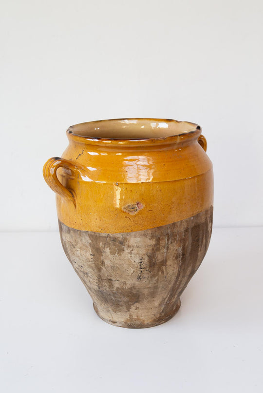 antigua vasija barro francesa pot a confit 