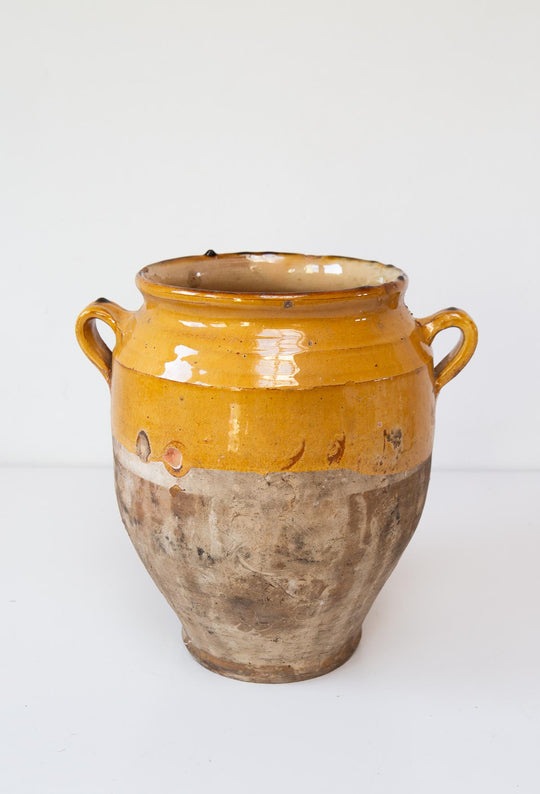 antigua vasija barro francesa pot a confit 