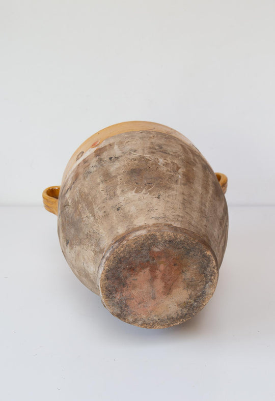 Vasija francesa barro esmaltado para confit s. XIX (28,5 cm alto)