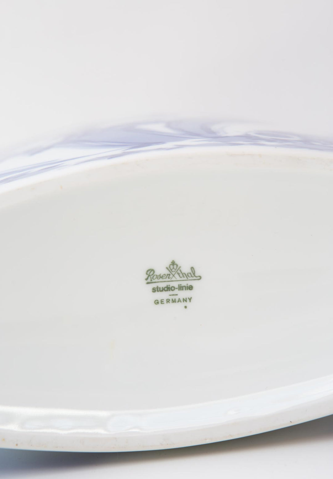 Gran jarrón porcelana alemana azul Rosenthal Bjorn Wiinblad (28*26 cm)