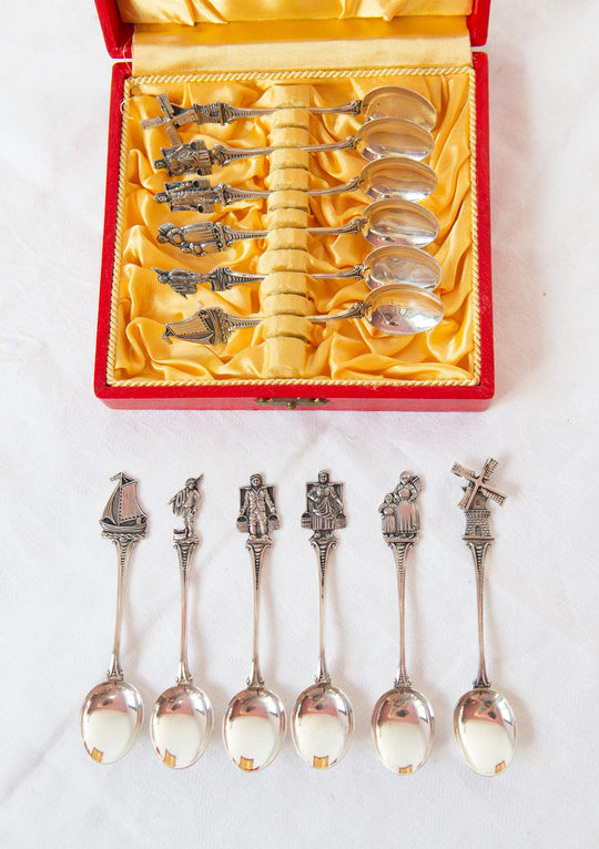 juego de antiguas cucharillas de plata sueca