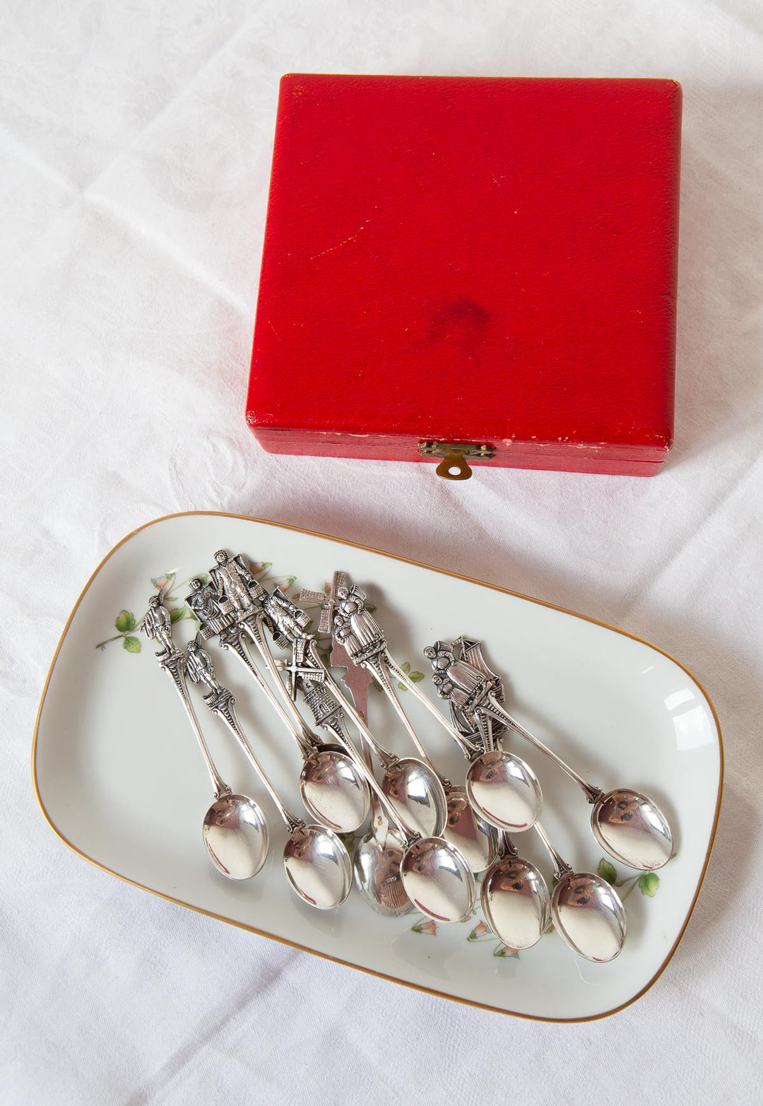 juego de antiguas cucharillas de plata sueca