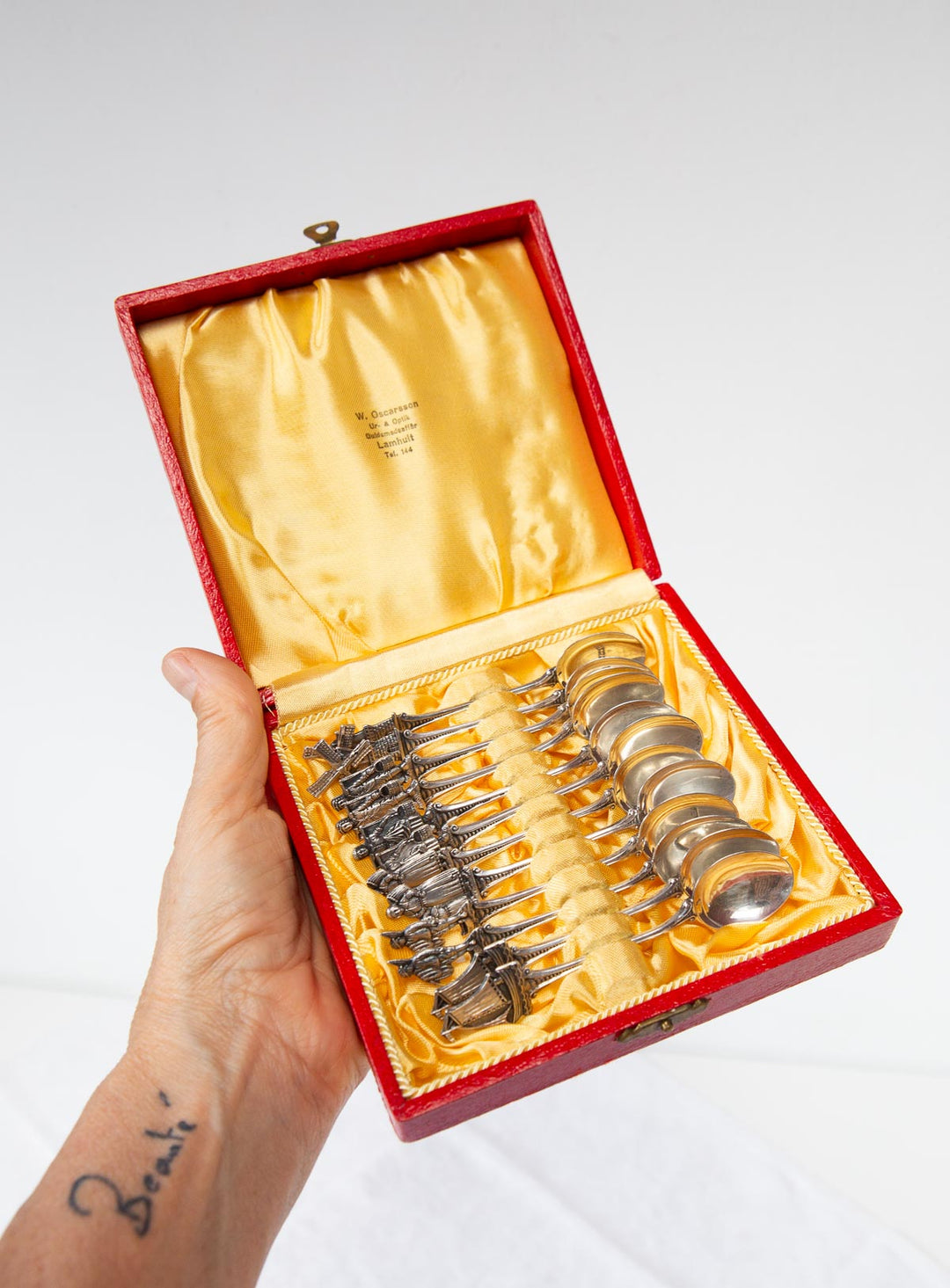juego de antiguas cucharillas de plata sueca