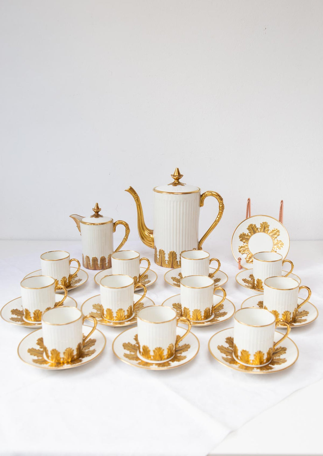 juego cafe limoges oro fino antique french coffee service