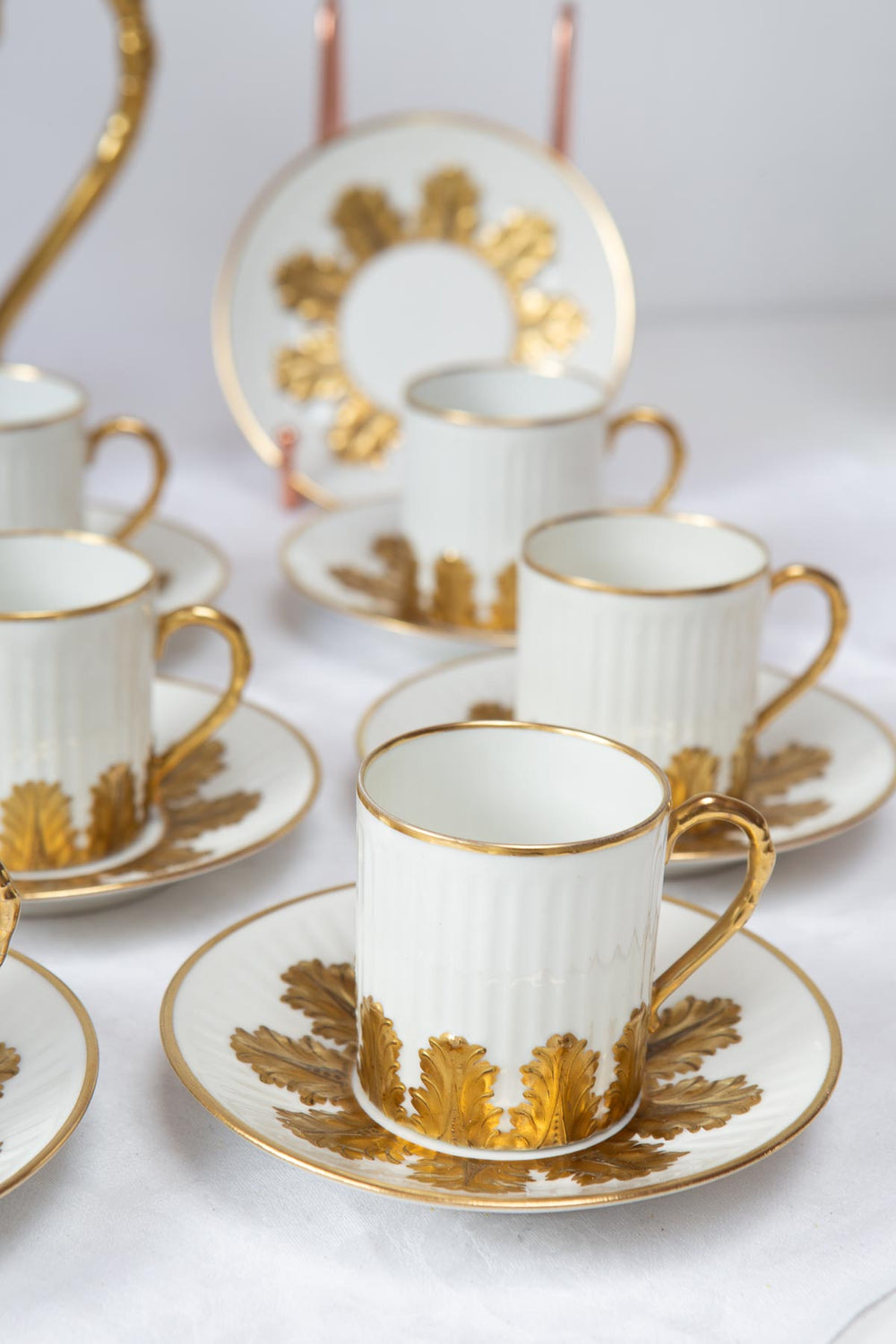 juego cafe limoges oro fino antique french coffee service