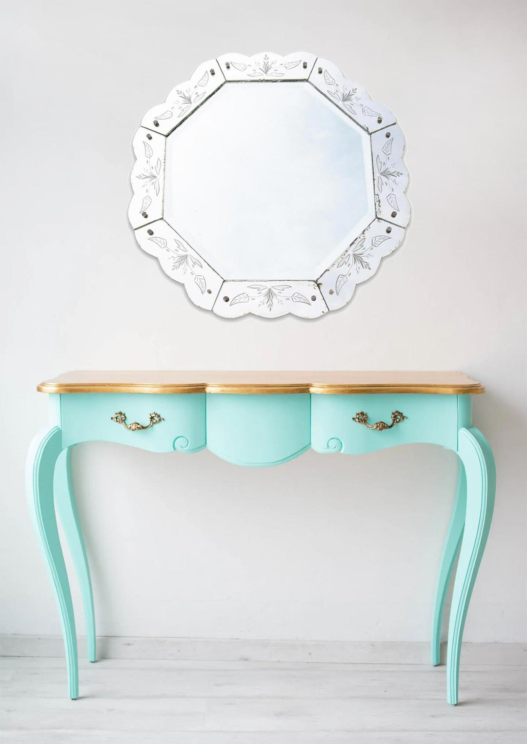 espejo veneciano octogonal vintage venitian mirror