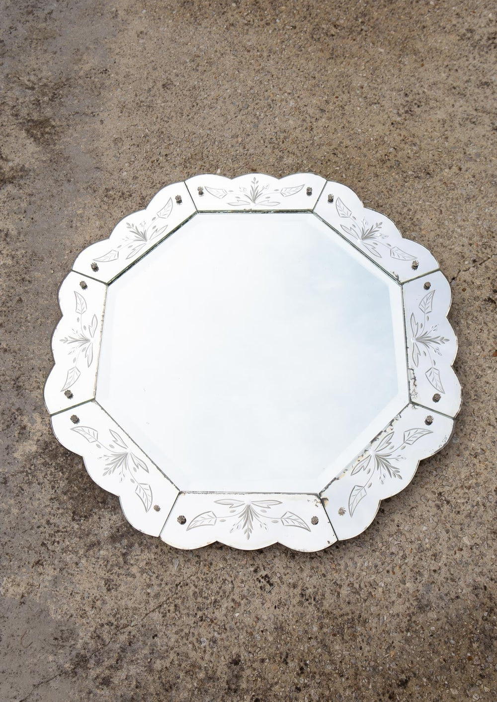 espejo veneciano octogonal venitian mirror