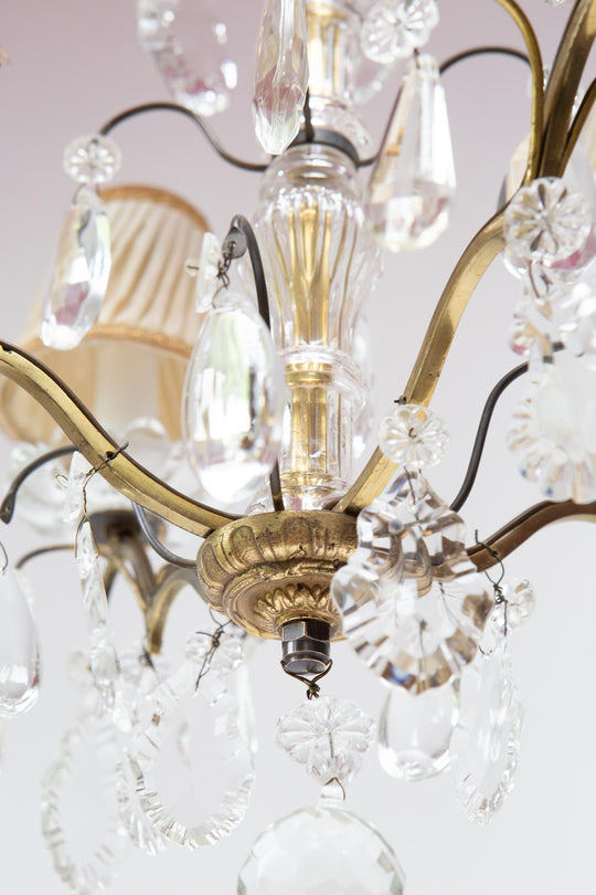 lámpara techo vintage con cristales francesa chandelier
