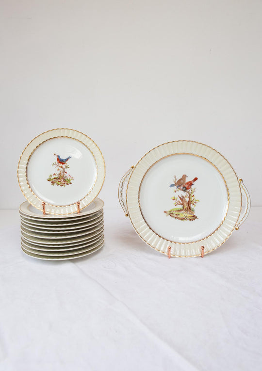 juego platos bernardaud antiguos postre porcelana limoges