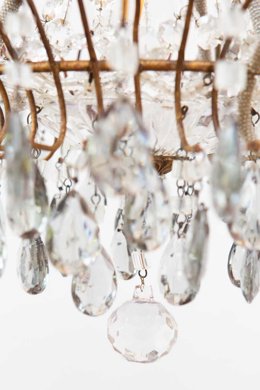 ntigua lámpara de techo italiana con cristales antique italian chandelier