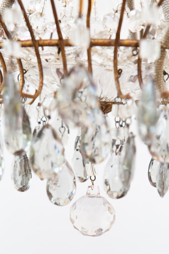 ntigua lámpara de techo italiana con cristales antique italian chandelier
