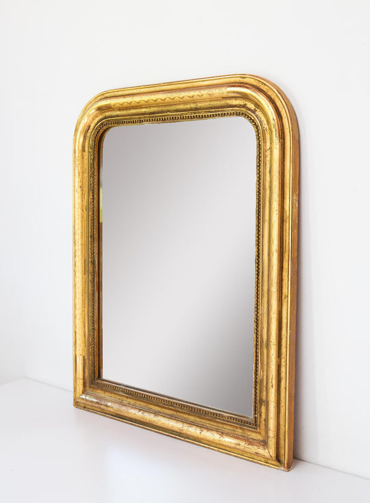 Espejo francés antiguo dorado s. XIX Louis Philippe (63*51 cm)