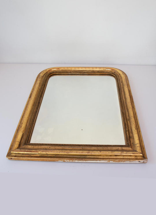 Espejo francés antiguo dorado s. XIX Louis Philippe (63*51 cm)