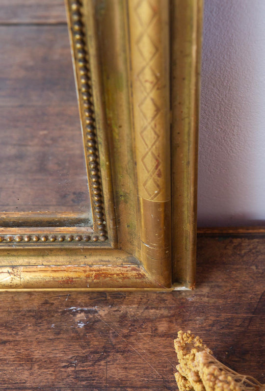 Espejo francés antiguo dorado s. XIX Louis Philippe (63*51 cm)